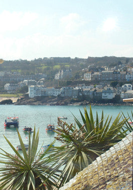view from cheval roc 2nd bedroom across st.ives cottages 