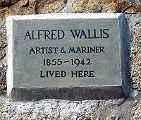 Alfred Wallis plaque on cottage placed by Ben Nicholson